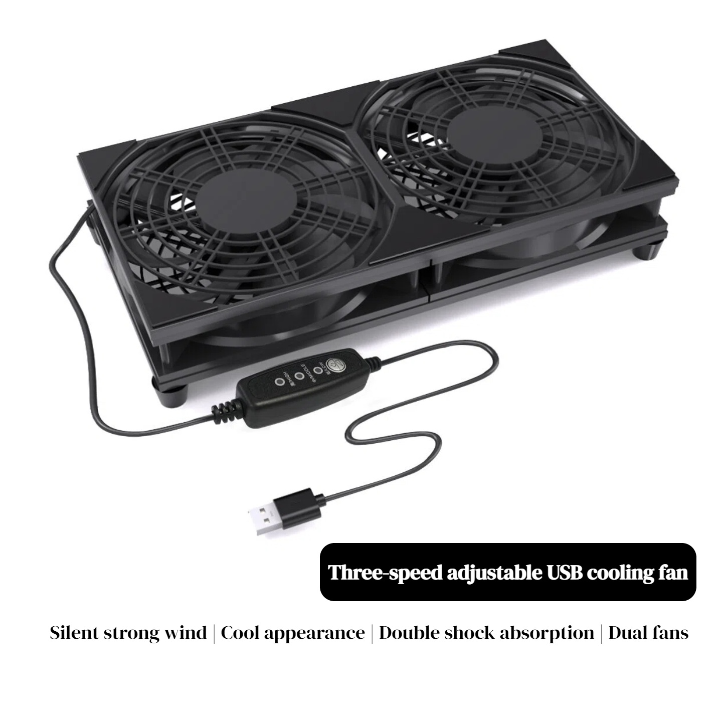 Gaming Console Setup - Ventilador de Resfriamento Dual USB com