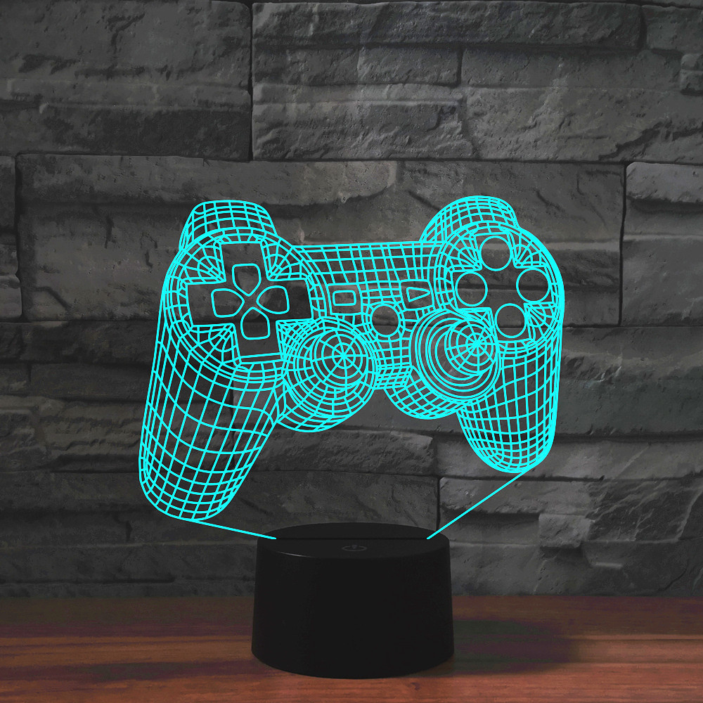 3d ilusão noite lâmpada sala d - Gaming Console Icon avaliação e preço