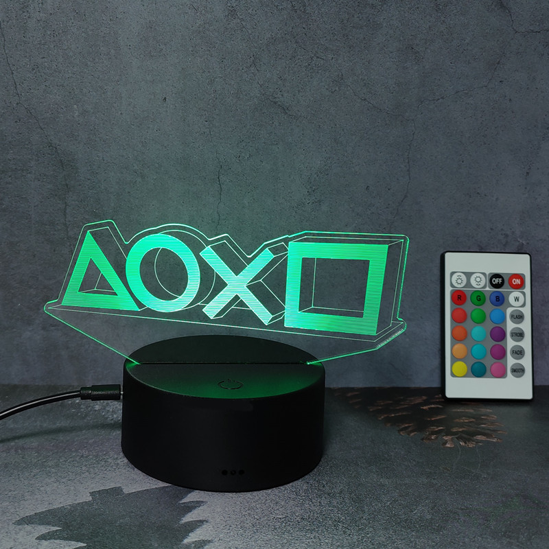 3d ilusão noite lâmpada sala d - Gaming Console Icon avaliação e preço
