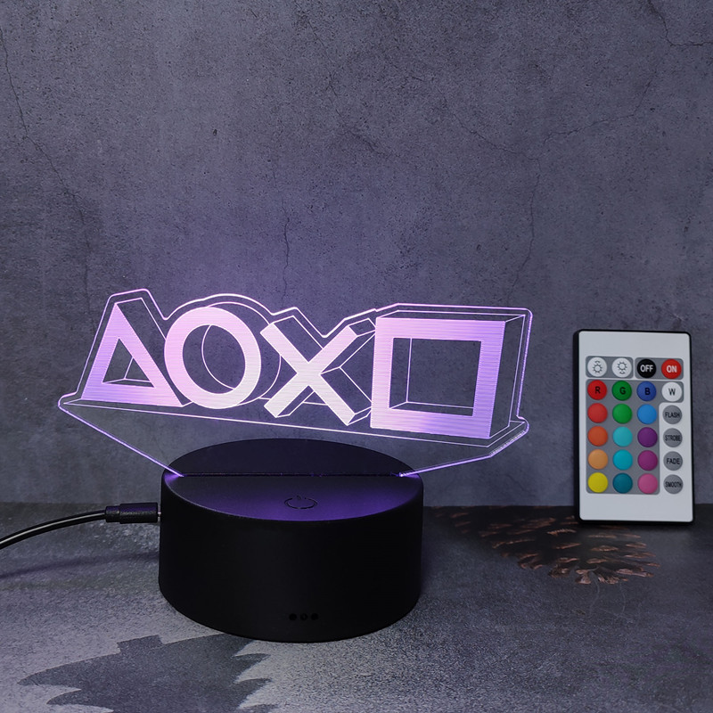 3d ilusão noite lâmpada sala d - Gaming Console Icon avaliação e preço