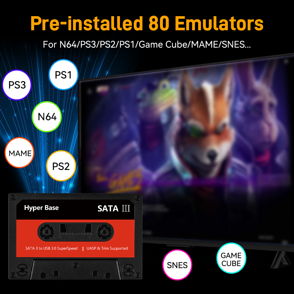 Batocera 500g/2t emulador jogo - Gaming Console.Emulators avaliação e preço