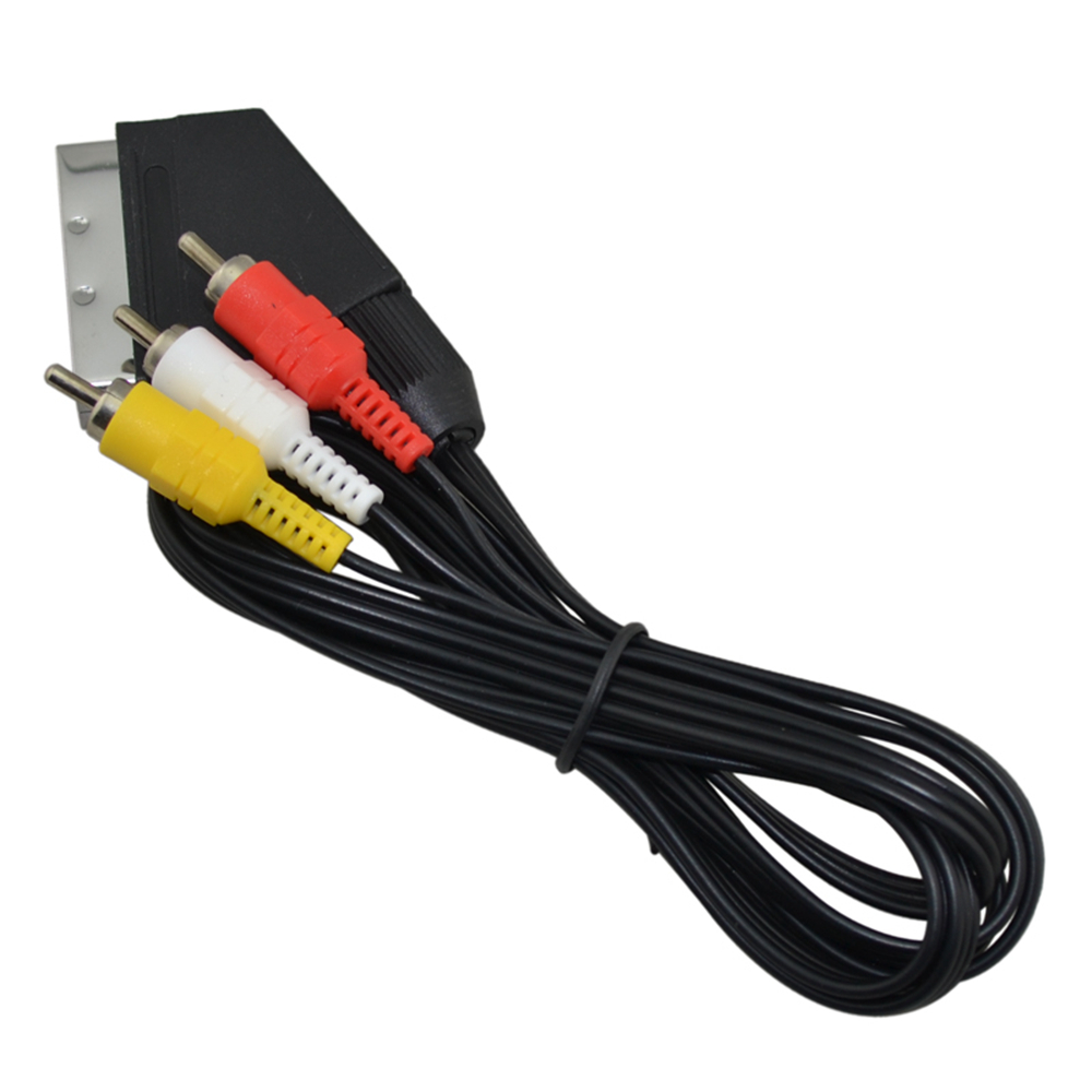 Cabo scart para 3 rca av tv ví - Gaming Console And Controller avaliação e preço