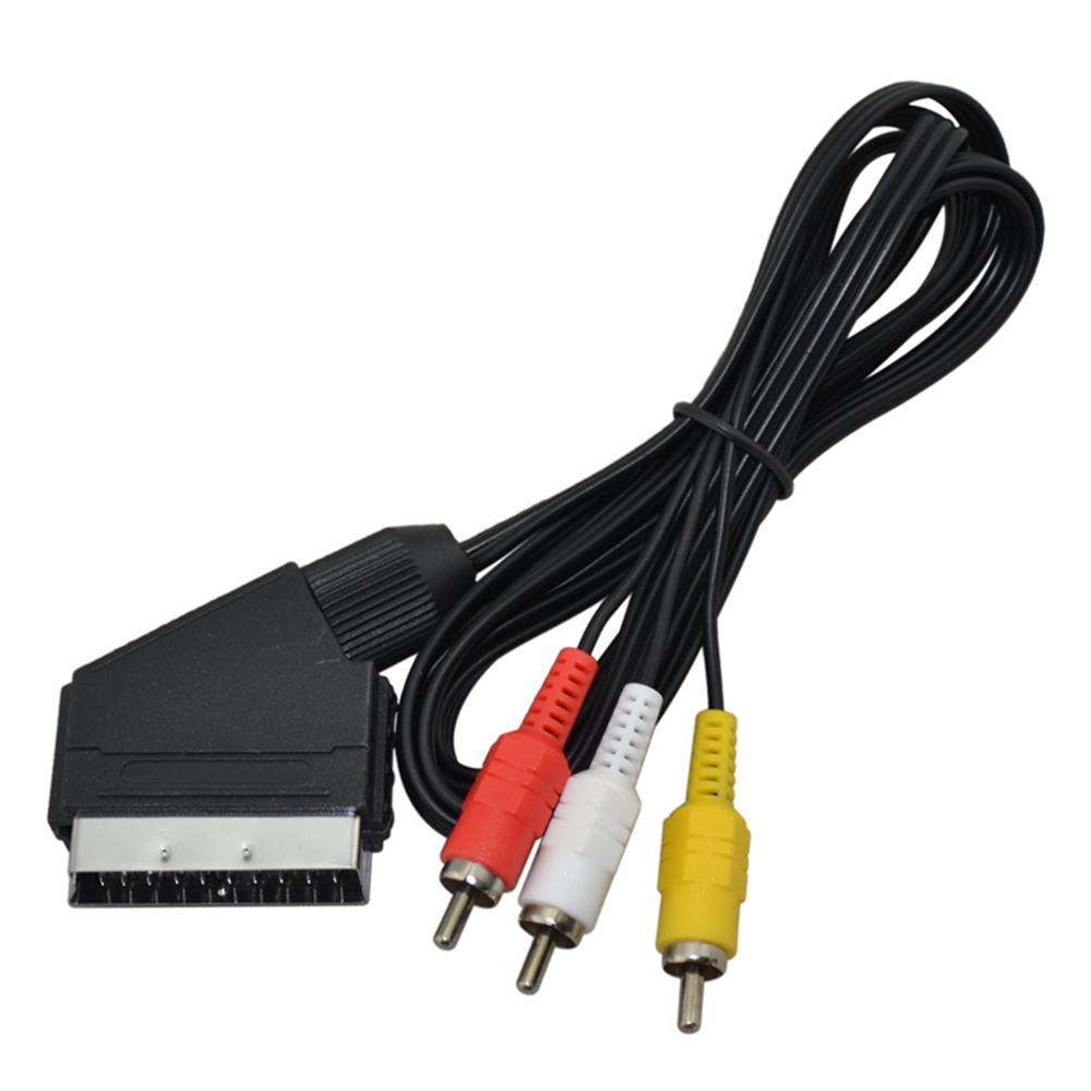 Cabo scart para 3 rca av tv ví - Gaming Console And Controller avaliação e preço