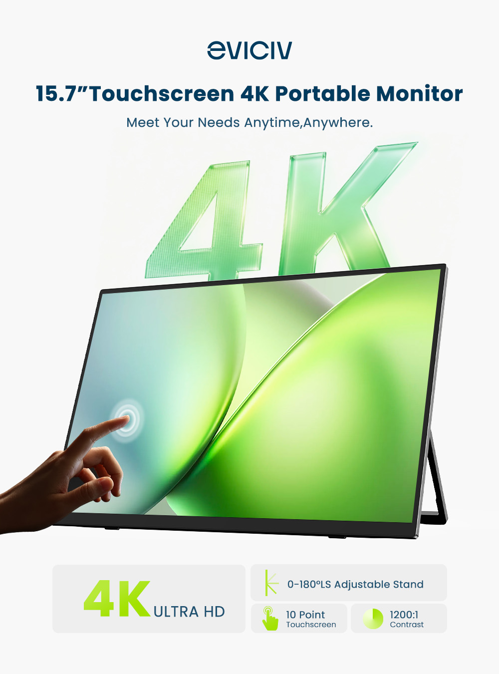 Monitor Portátil EVICIV 4K com - Gaming Console Type avaliação e preço